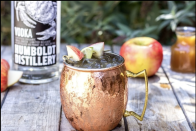 <p><strong>Ingredients</strong></p><p>1.5 oz Humboldt Vodka<br>2 oz apple cider<br>1 oz fresh lime juice<br>.5 oz ginger syrup*<br>Splash of seltzer </p><p><strong>Instructions</strong></p><p>Build all ingredients over ice in a copper mug. Stir well, and garnish with lime or apple wedges. </p><p>*Ginger syrup: Combine 1 cup sugar, 1 cup water and a 2-inch knob of ginger, peeled and roughly chopped. Stir over low heat until sugar has dissolved. Remove from heat and allow the ginger to steep for at least one hour. Strain and refrigerate. </p><p><strong>More: </strong><a href="https://www.townandcountrymag.com/leisure/drinks/g28568631/apple-cider-cocktails/" rel="nofollow noopener" target="_blank" data-ylk="slk:Apple Cider Cocktails for Fall;elm:context_link;itc:0;sec:content-canvas" class="link ">Apple Cider Cocktails for Fall</a></p>