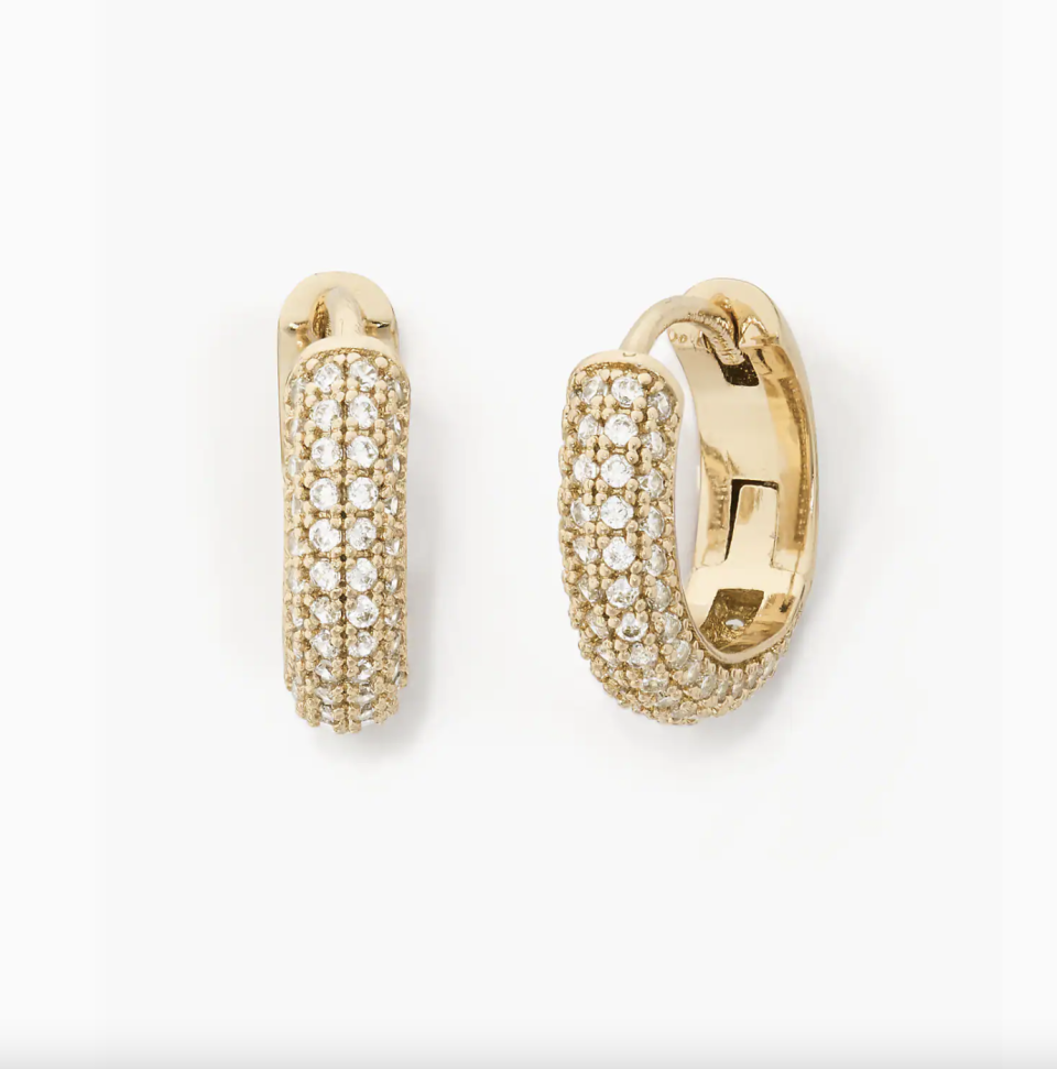 Brilliant Statements Pavé Mini Hoops