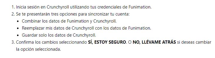 ¿Cómo transferir mi historial y preferencias de Funimation a Crunchyroll?