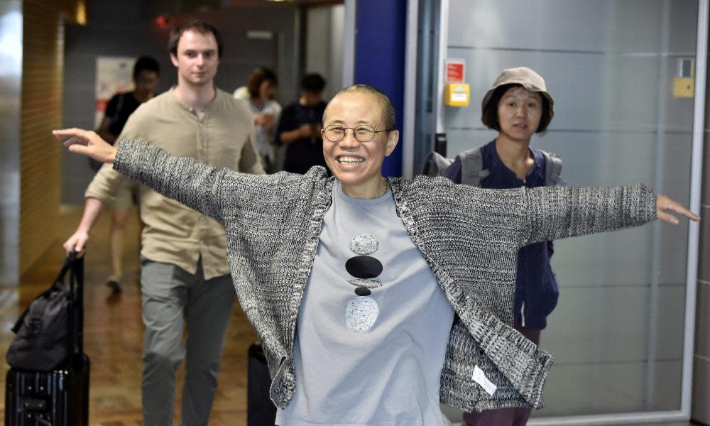 Liu Xia, the widow of Chinese Nobel peace prize-winning political dissident Liu Xiaobo, arrives in Europe.