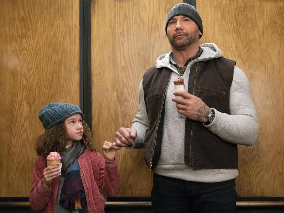 Chloe Coleman and Dave Bautista in 'My Spy' (STX Films)