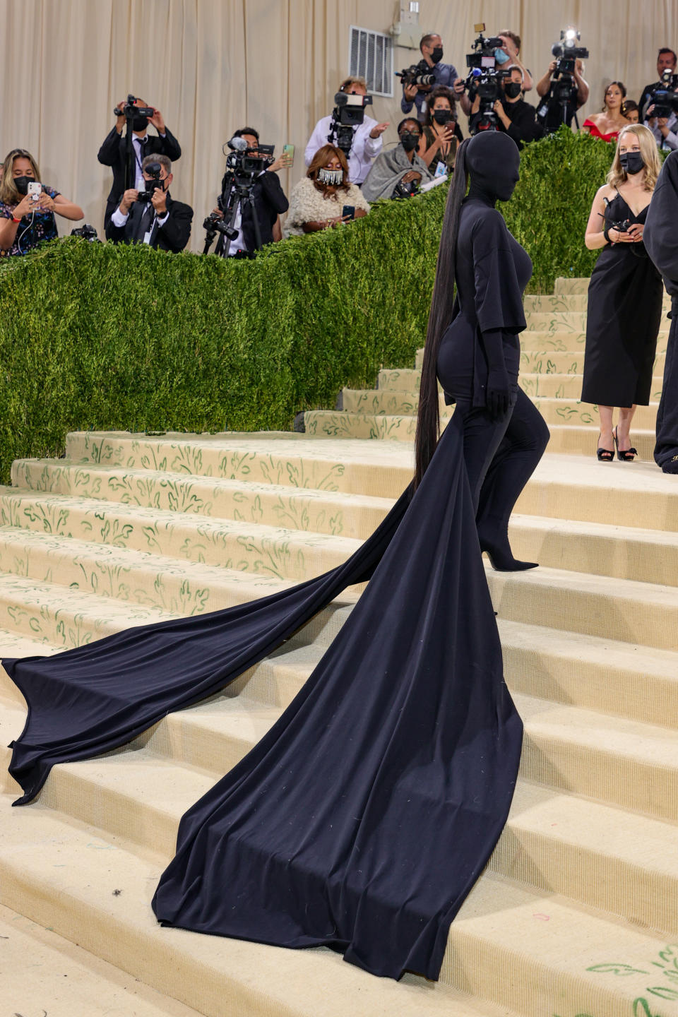 Kim Kardashian attends The 2021 Met Gala Celebrating In America: A Lexicon Of Fashion at Metropolitan Museum of Art on September 13, 2021 in New York City. (Getty Images)