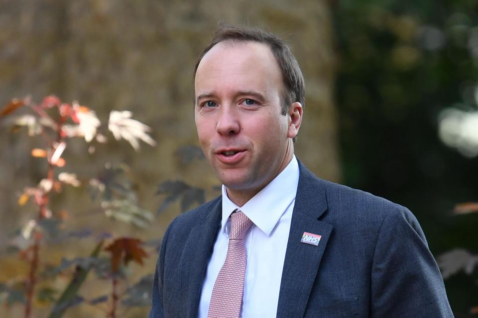 Health Secretary Matt Hancock (AFP via Getty Images)