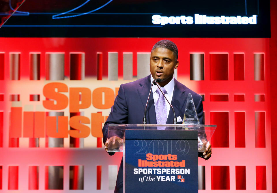 NEW YORK, NEW YORK - DECEMBER 09: Warrick Dunn attends the Sports Illustrated Sportsperson Of The Year 2019 at The Ziegfeld Ballroom on December 09, 2019 in New York City. (Photo by Bennett Raglin/Getty Images for Sports Illustrated Sportsperson of the Year 2019)