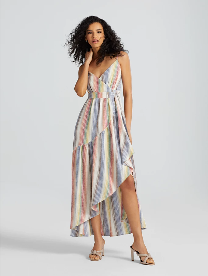 Ilona Linen-blend Ruffle Dress (Photo via New York and Company)