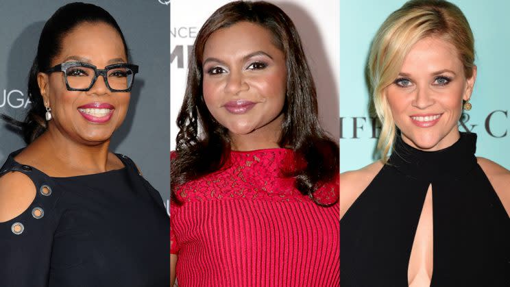 Oprah Winfrey, Mindy Kaling, and Reese Witherspoon (Photo: Getty Images) 