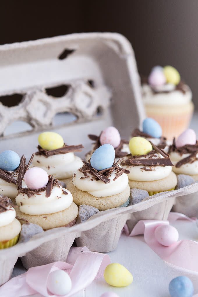 White Chocolate Easter Egg Cupcakes