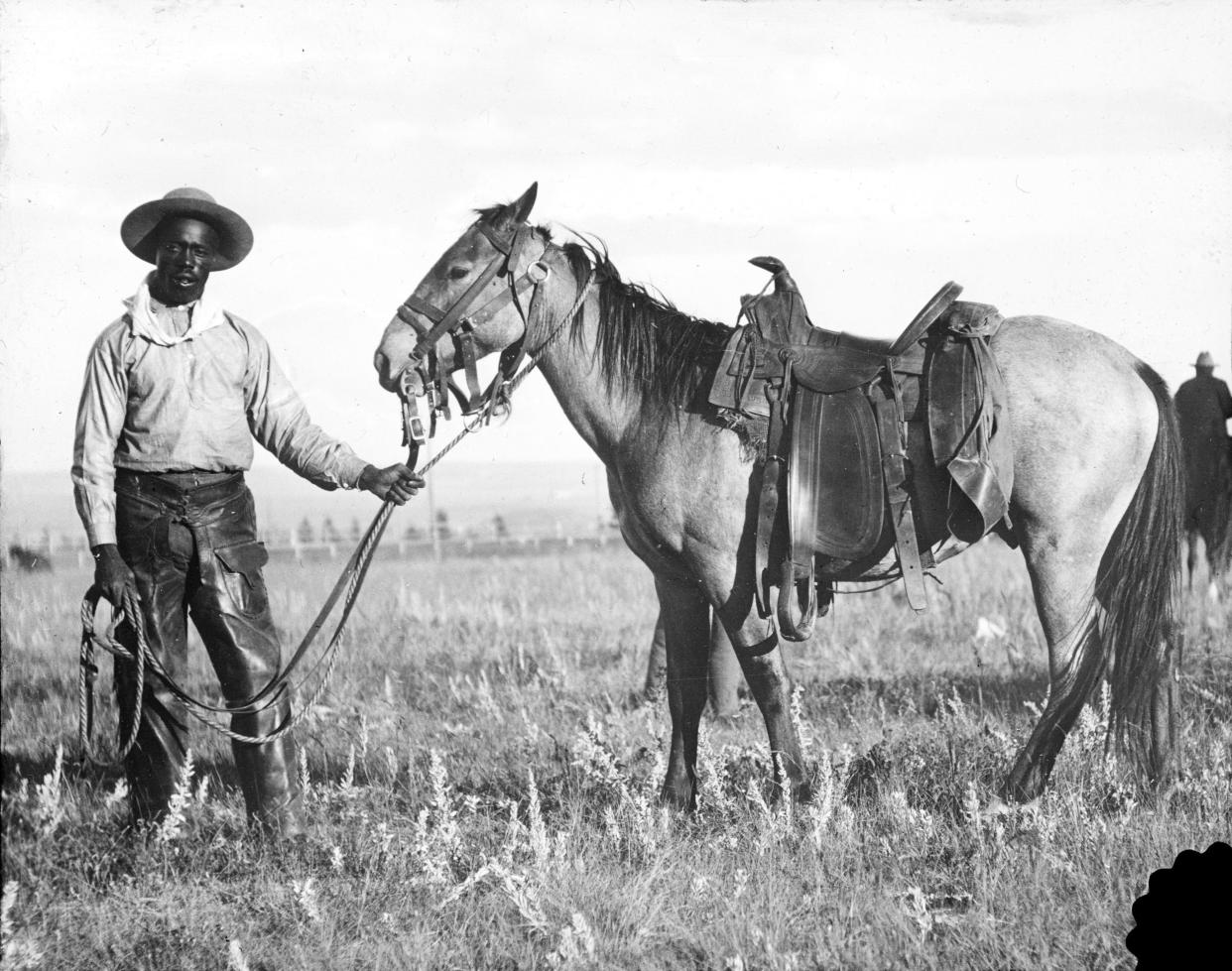 “Cowboy & Horse” is featured in the exhibit "Black Cowboys: An American Story," on view through Jan. 2 at the National Cowboy & Western Heritage Museum.