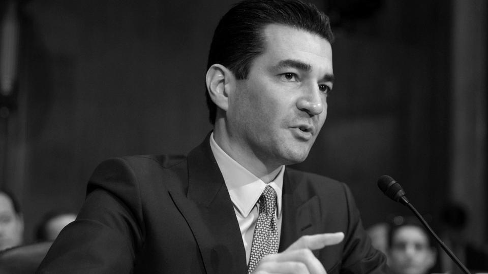 Dr. Scott Gottlieb speaks during his confirmation hearing before a Senate committee, in Washington in 2017. (J. Scott Applewhite/AP)