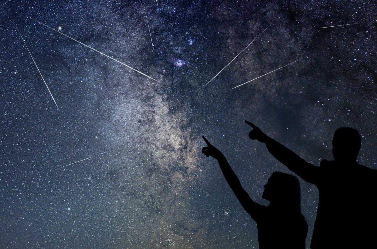 <span class="caption">With the proper equipment, you can enjoy the beauty of the night sky. </span> <span class="attribution"><a class="link " href="https://www.gettyimages.com/detail/photo/happy-family-are-watching-meteor-shower-nigh-sky-royalty-free-image/826077456?adppopup=true" rel="nofollow noopener" target="_blank" data-ylk="slk:Allexxandar via iStock/GettyImages;elm:context_link;itc:0;sec:content-canvas">Allexxandar via iStock/GettyImages</a></span>