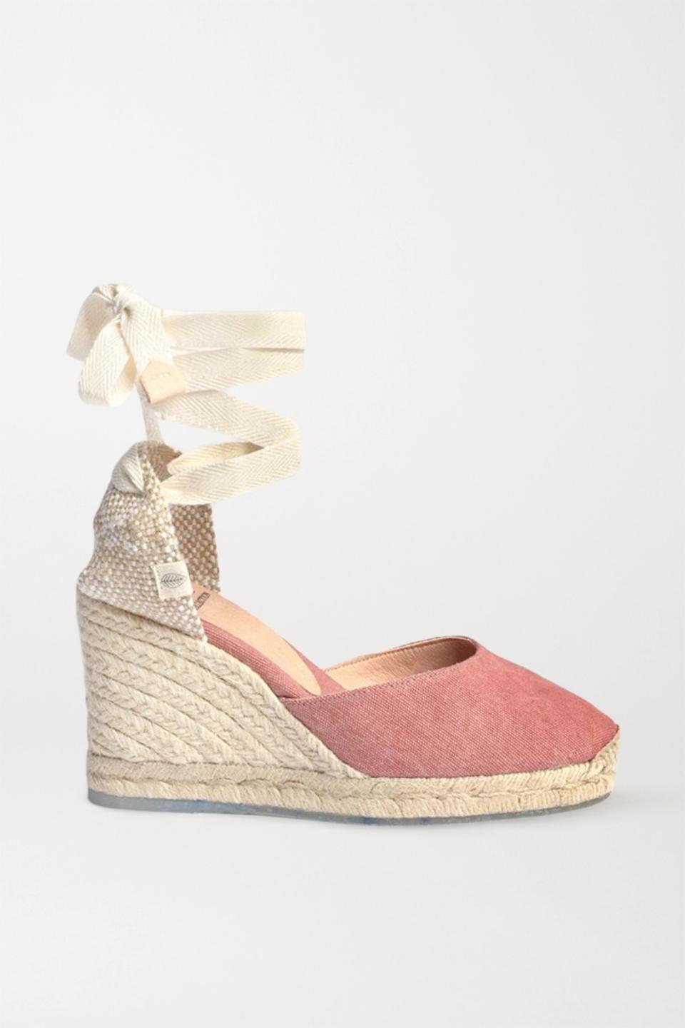 13) + NET SUSTAIN Carina 80 Canvas Wedge Espadrilles