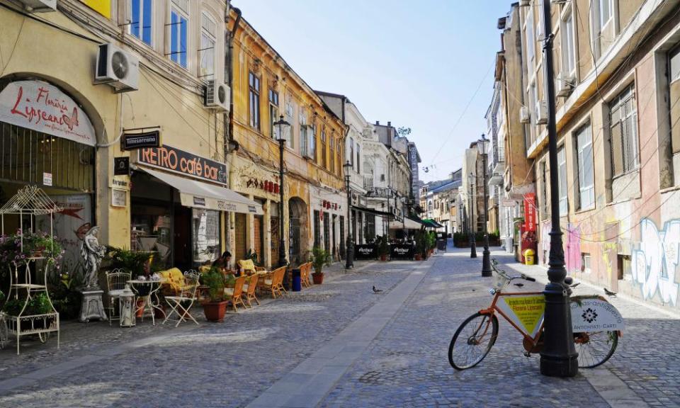 The historic Lipscani quarter of Bucharest