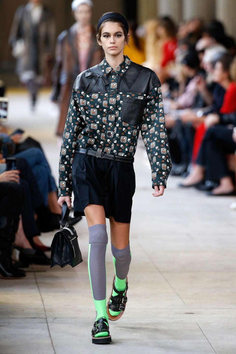 Kaia Gerber on the Miu Miu catwalk