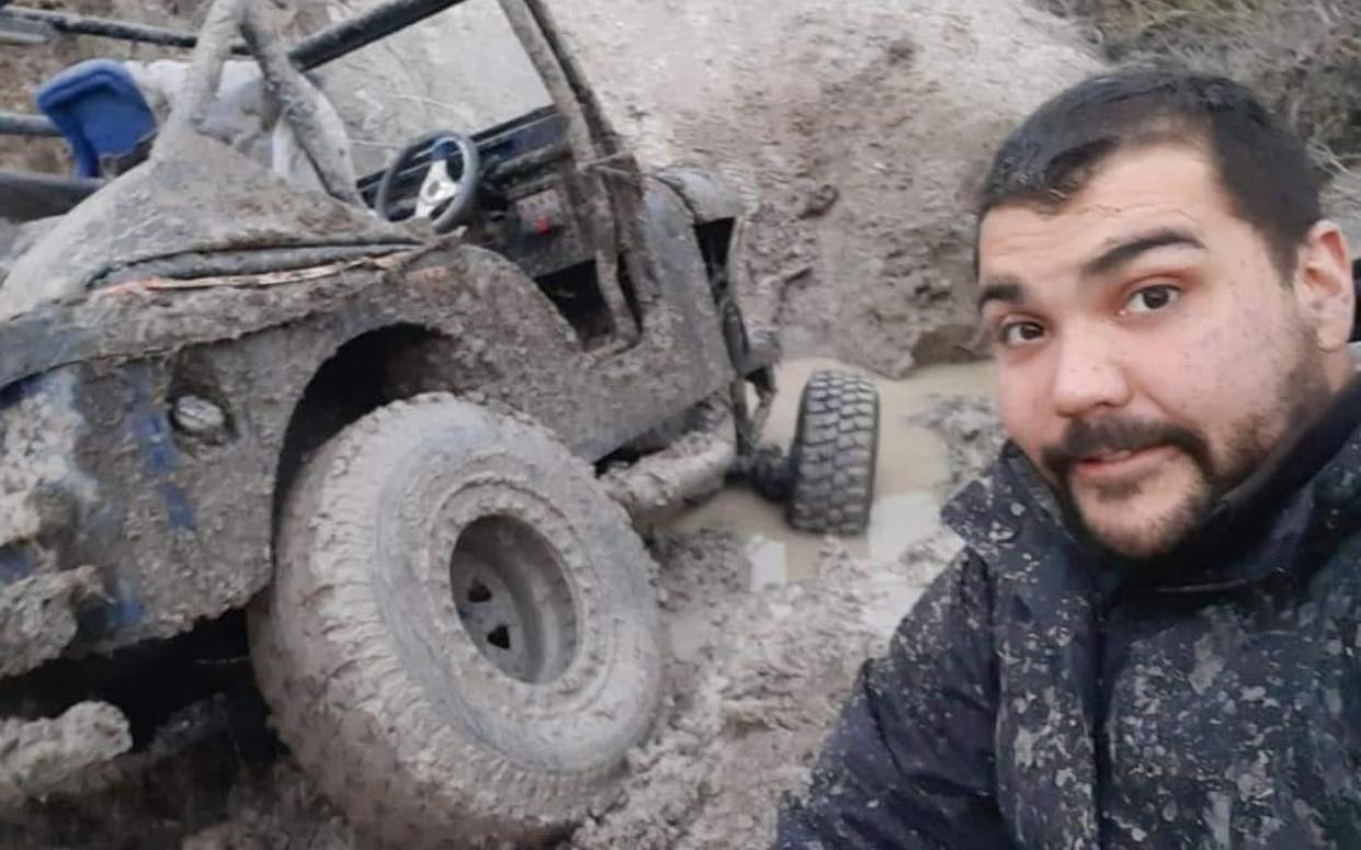 Diego Barra, 32, poses in an undated photo. His remains were found inside a shark caught by fishermen in the area where he disappeared in Chubut, Argentina - Newsflash