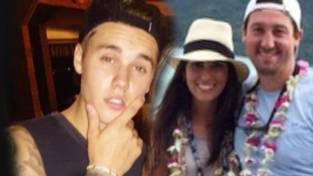Justin Bieber has surprised audiences by crashing Ariana Grande's "Honeymoon Tour," but now he's crashed an actual honeymoon. While vacationing in Bora Bora, the 21-year-old singer was not only gracious enough to take a NSFW butt photo for all his Beliebers, but he also spent some quality time with a couple on their honeymoon. Bride Katie Wollesen shared a photo on Instagram of herself posing with the pop star and a friend, revealing in the caption that he serenaded them at dinner, challenged them in flip cup and led "the winning team in the first annual coco bowl!" <strong> WATCH: Justin Bieber's 'Where Are U Now' Video Calls Out Selena Gomez </strong> Wollesen thanked Bieber, and he responded by laughing at the face he was making in their pic and wished her a happy honeymoon. @katiewollesen not sure what face I'm making but.. Lol. Nice meeting u and happy honeymoon :)— Justin Bieber (@justinbieber) July 8, 2015 <strong> PHOTOS: The Best of Justin Bieber's Butt Memes </strong> Bieber also shared that he enjoyed his time with Wollesen, her new husband and the rest of their friends. "Met and hung out with the coolest married couples last night and then this happened," he captioned a group pic, calling them "good people." Of course, this was not the first time that Bieber has crashed a party. In April, he crashed a prom, and the teenagers at Chatsworth Charter High School in Los Angeles, California, could not have been happier. It sounds like the "Where Are U Now?" singer is there when his fans need him! Check out the video below to see Bieber surprise yet again with a performance of "I'll Make Love to You."
