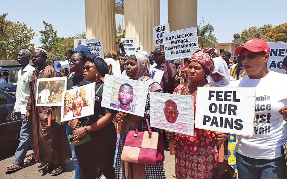 Relatives of Jammeh's victims demonstrate in Banjul - Getty Images