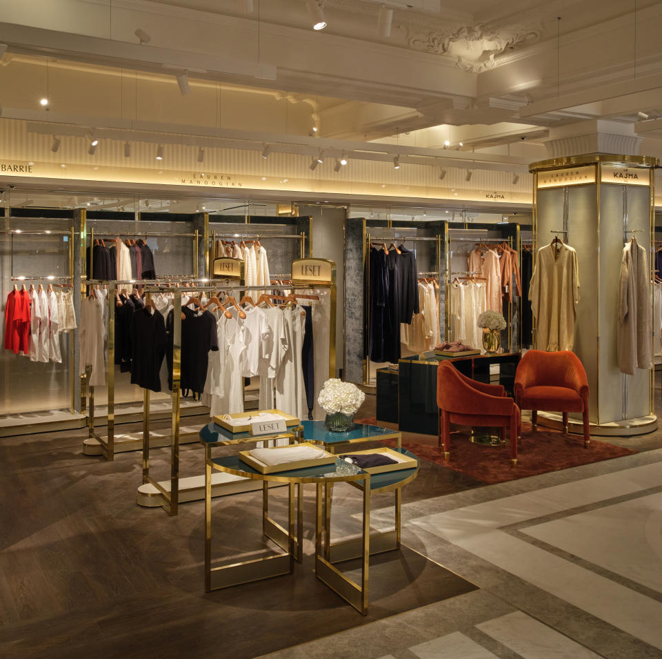 Loungewear space at Harrods’ new lingerie space in Knightsbridge.