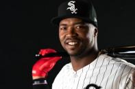 FILE PHOTO: Feb 21, 2019; Glendale, AZ, USA; Chicago White Sox outfielder Eloy Jimenez (74) poses for a photo on photo day at Camelback Ranch. Mandatory Credit: Allan Henry-USA TODAY Sports