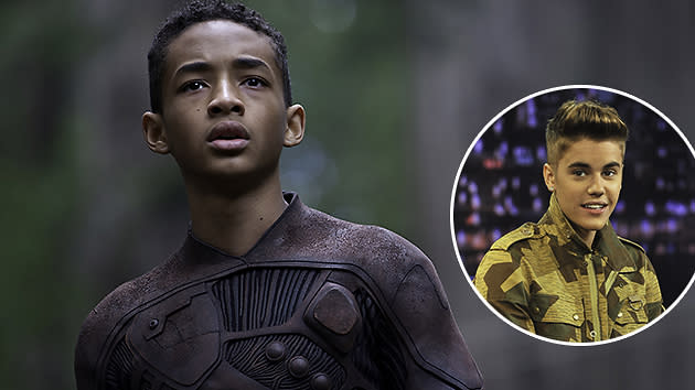 Jaden Smith in 'After Earth' and Justin Bieber