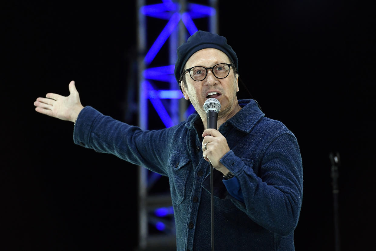 Comedian Rob Schneider tweeted a series of statements against receiving the COVID-19 vaccine on Twitter, sharing that the Second Amendment should be used to defend this right. (Photo: Frazer Harrison/Getty Images)