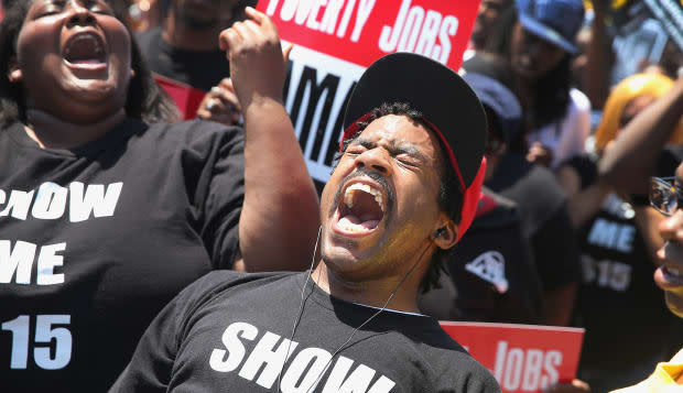 Fast Food Workers Protest For Increased Wages Ahead Of McDonald's Annual Shareholder Meeting