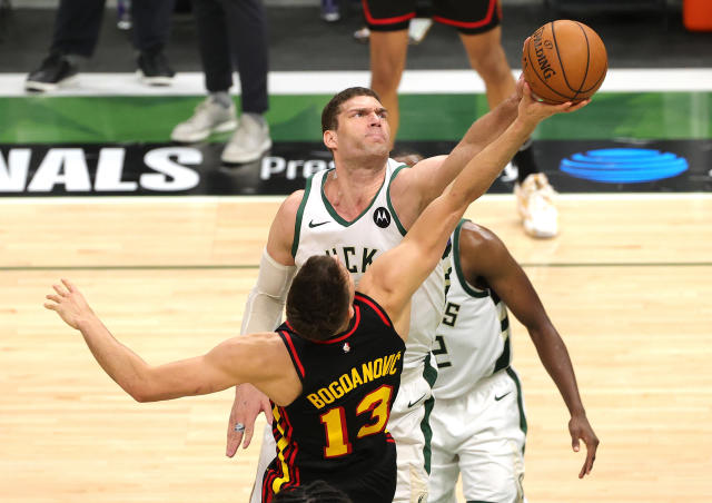 Milwaukee Bucks #11 Brook Lopez 2021 NBA Finals Blue City Edition