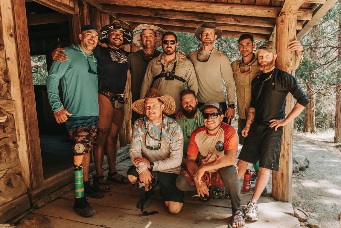 Wishes 4 Warriors participants pose for a photo during a whitewater rafting trip on the Rogue River in Oregon, one of the outdoor adventures used as recreational therapy for combat-wounded veterans put on by Wishes 4 Warriors, a veteran-run nonprofit based in Idaho.