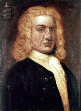 Captain William Kidd, as portrayed in an 18th century portrait by James Thornhill.