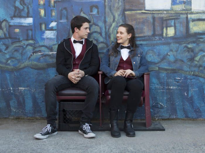 Dylan Minnette, Katherine Langford | BETH DUBBER / NETFLIX