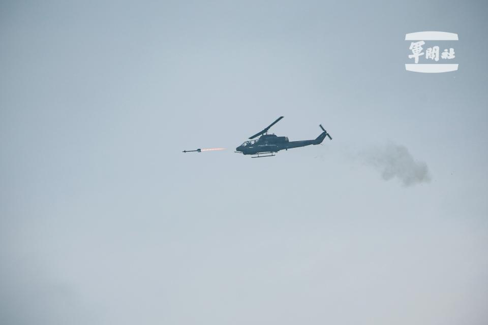 AH-1W打響尾蛇ALAN-5008。國防部提供