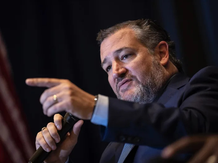 Sen. Ted Cruz (R-TX) speaks during the America First Agenda Summit, at the Marriott Marquis hotel July 26, 2022 in Washington, DC.