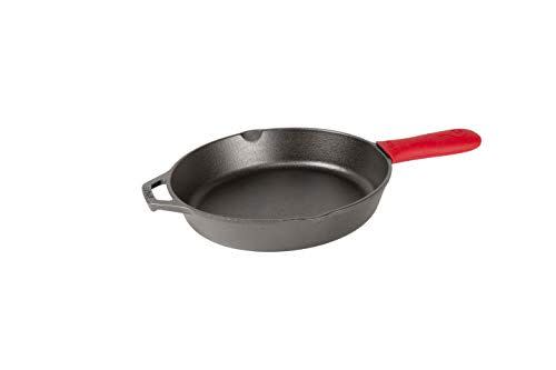 8)  10.25" Lodge Cast Iron Skillet with Silicone Hot Handle Holder