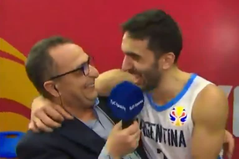 Montesano y un distendido momento con Campazzo