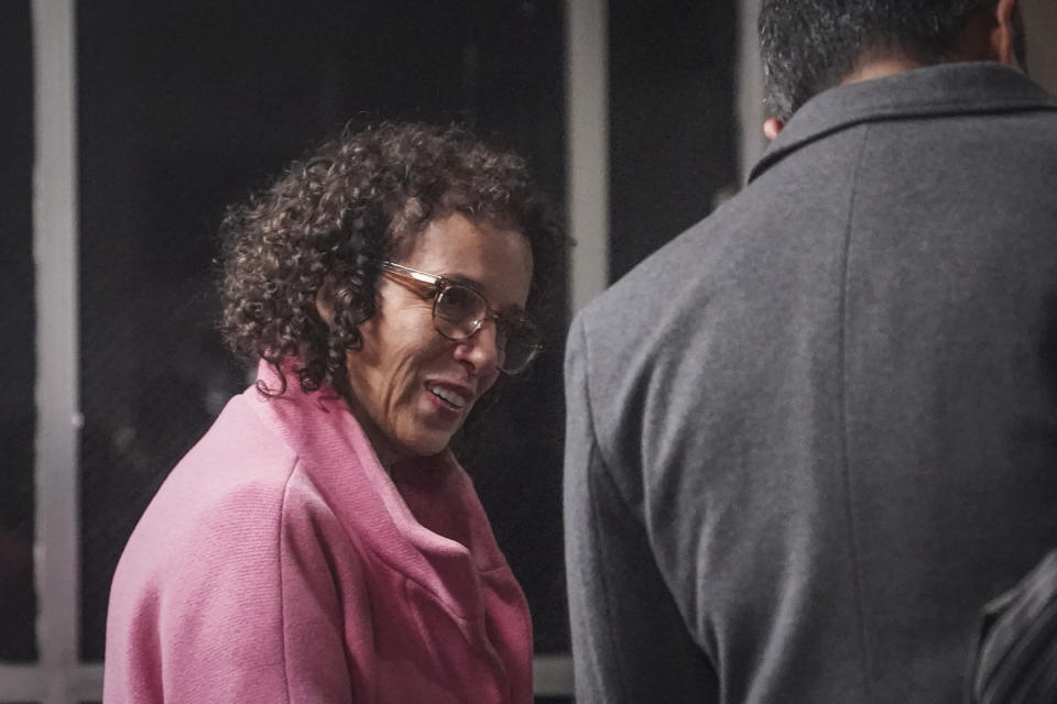 Defense attorney Susan Necheles returns to the courtroom, as the jury deliberates the Trump Organization tax fraud case Monday Dec. 5, 2022, in New York. (AP Photo/Bebeto Matthews)