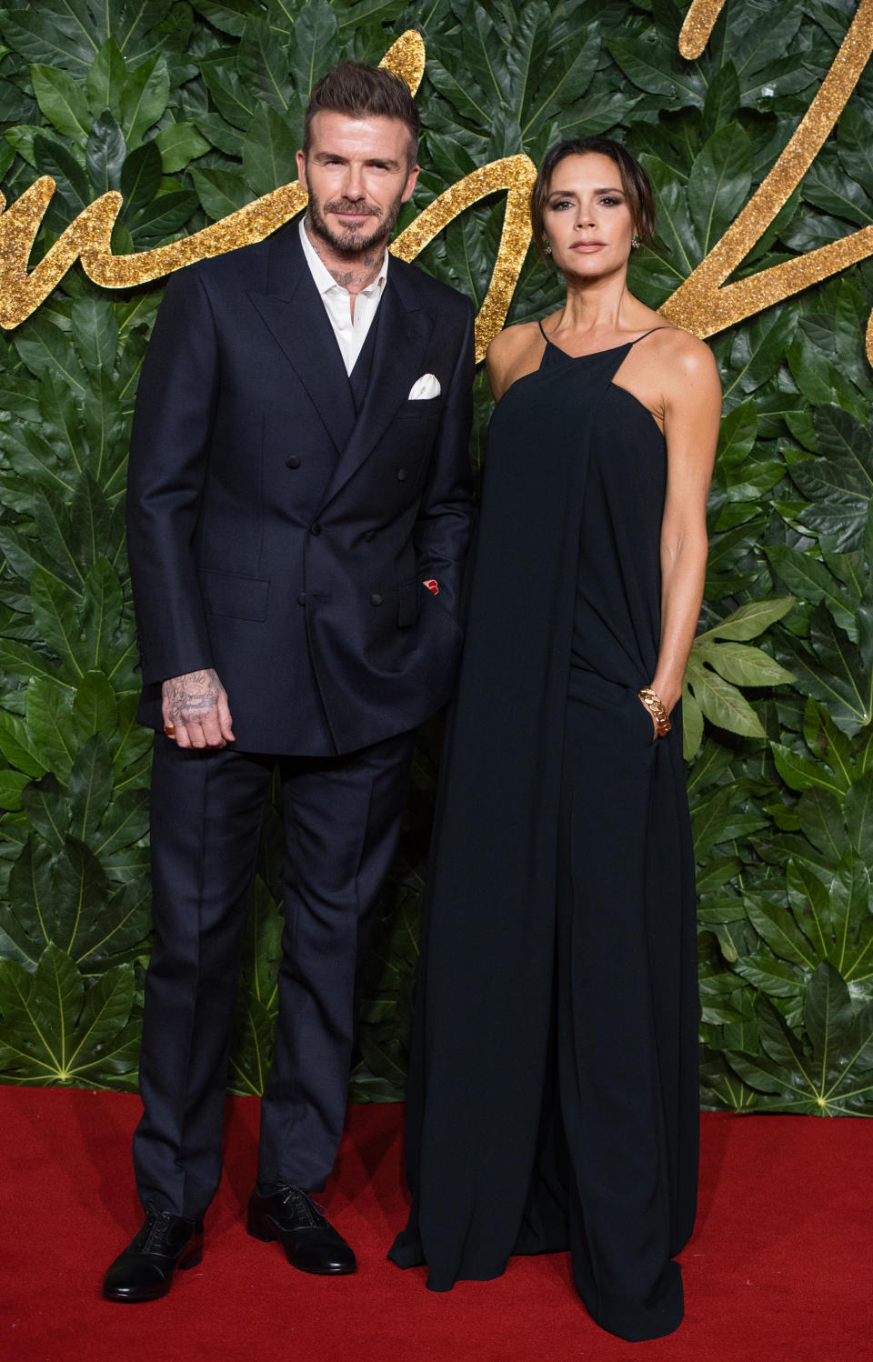 David and Victoria at The Fashion Awards in 2018