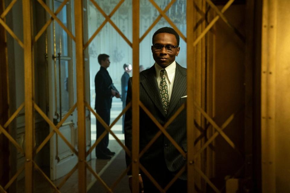 Ayomide Adegun takes on the role of right-hand man Charon – played by the late Lance Reddick in the "John Wick" films – in "The Continental."