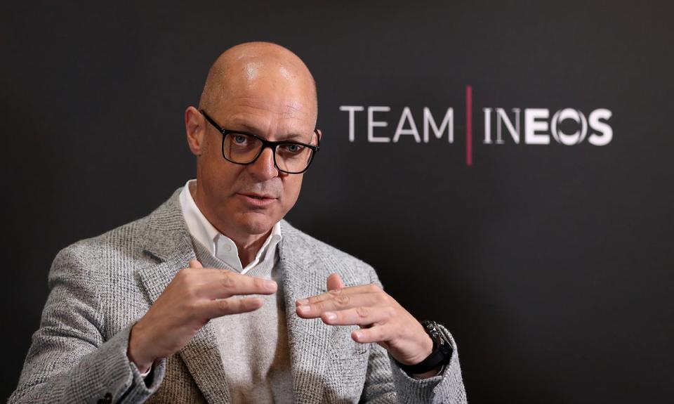 Team INEOS principal Sir Dave Brailsford spoke to Newcastle’s staff and players in Portugal (Martin Rickett/PA) (PA Archive)