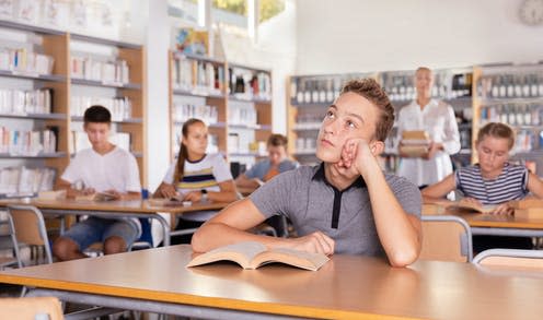   <span class="attribution"><a class="link " href="https://www.shutterstock.com/image-photo/upset-schoolboy-sitting-table-book-classroom-1902604702" rel="nofollow noopener" target="_blank" data-ylk="slk:BearFotos/Shutterstock;elm:context_link;itc:0;sec:content-canvas">BearFotos/Shutterstock</a></span>