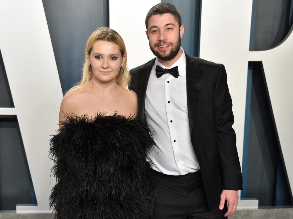 Abigail Breslin and Ira Kunyanksy at the 2020 Vanity Fair Oscars after party.