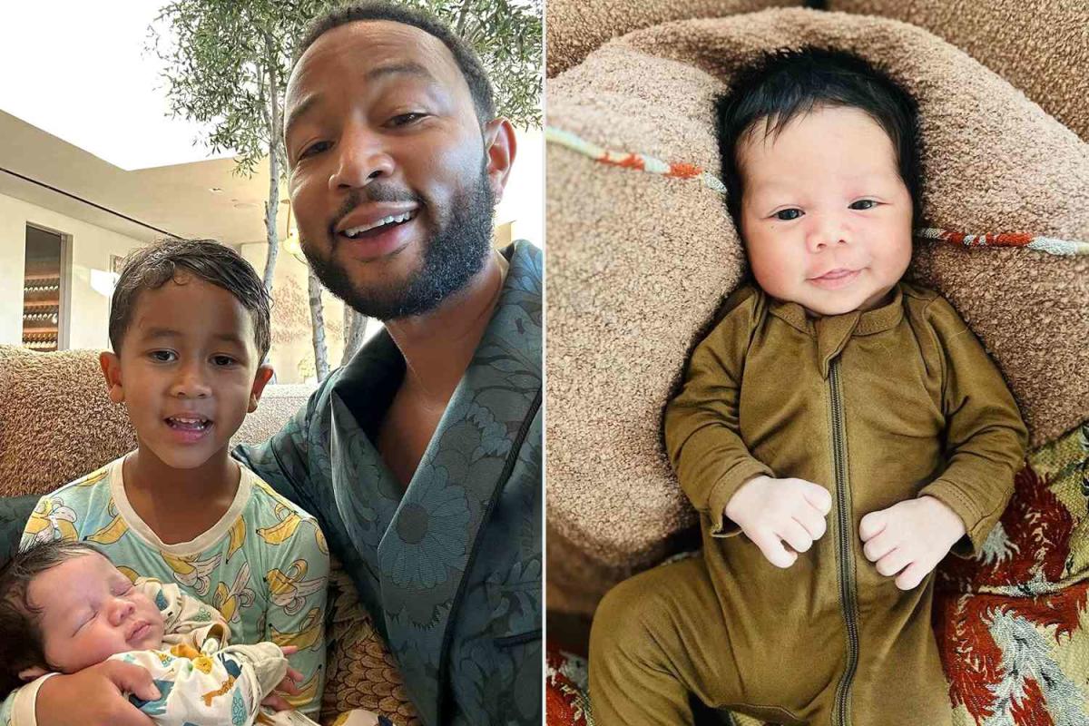 John Legend Poses in Pajamas with Baby Son Wren and Miles: 'The Boys'