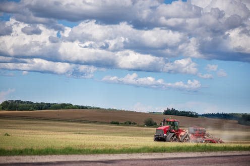   <span class="attribution"><a class="link " href="https://www.shutterstock.com/image-photo/agricultural-background-red-tractor-pulling-plow-1242516652" rel="nofollow noopener" target="_blank" data-ylk="slk:LaineN/Shutterstock;elm:context_link;itc:0;sec:content-canvas">LaineN/Shutterstock</a></span>