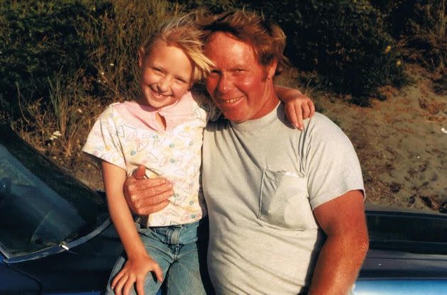 The author and her father, Butch Gehring, who was instrumental in Kaczynski's arrest, spending an idyllic day together in the late 1980s. 