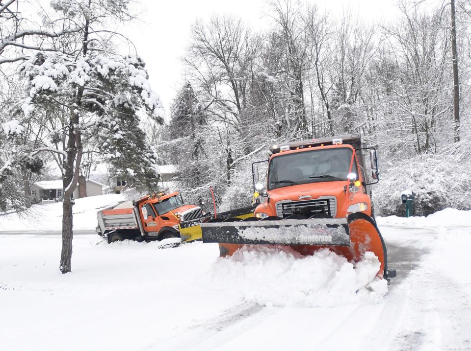 A bout of snow blanketed Mansfield in January 2023.