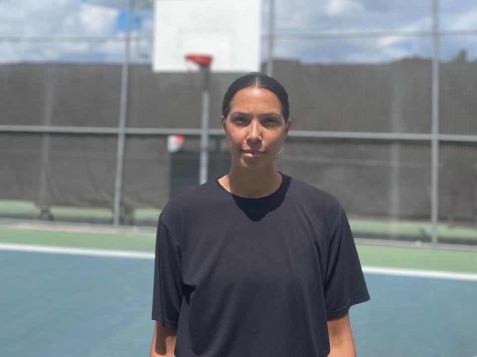 Joelle Martina, one of the founders of the group Coalition of Big Sisters in Sport, said the Education Ministry's report on the basketball culture at Saint-Laurent high school lacks detail and offers few concrete solutions. (John Ngala/CBC News - image credit)