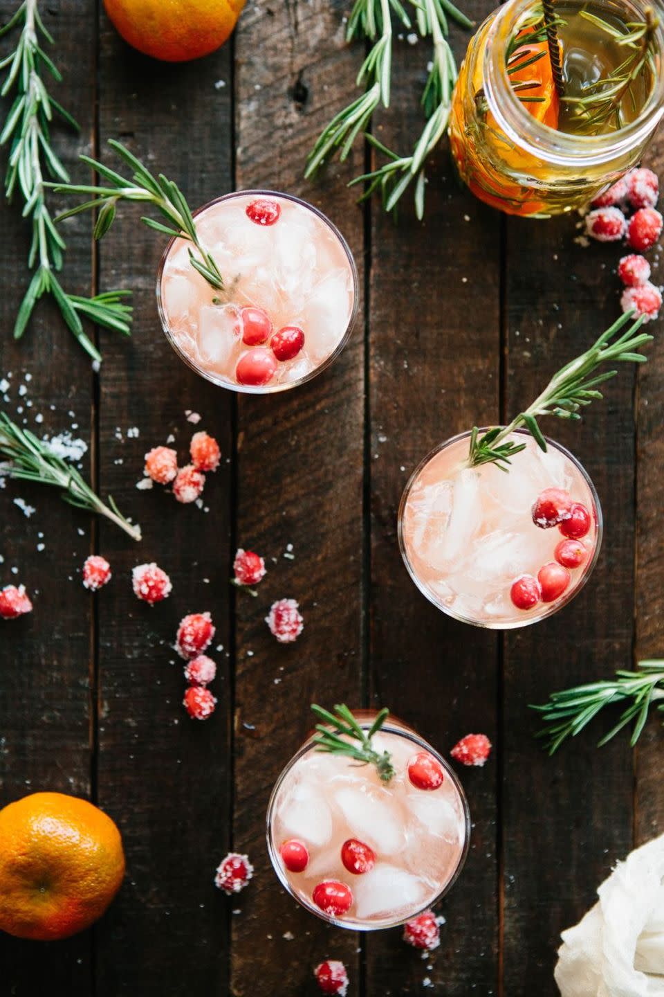 Cranberry Clementine Rosemary Cocktail