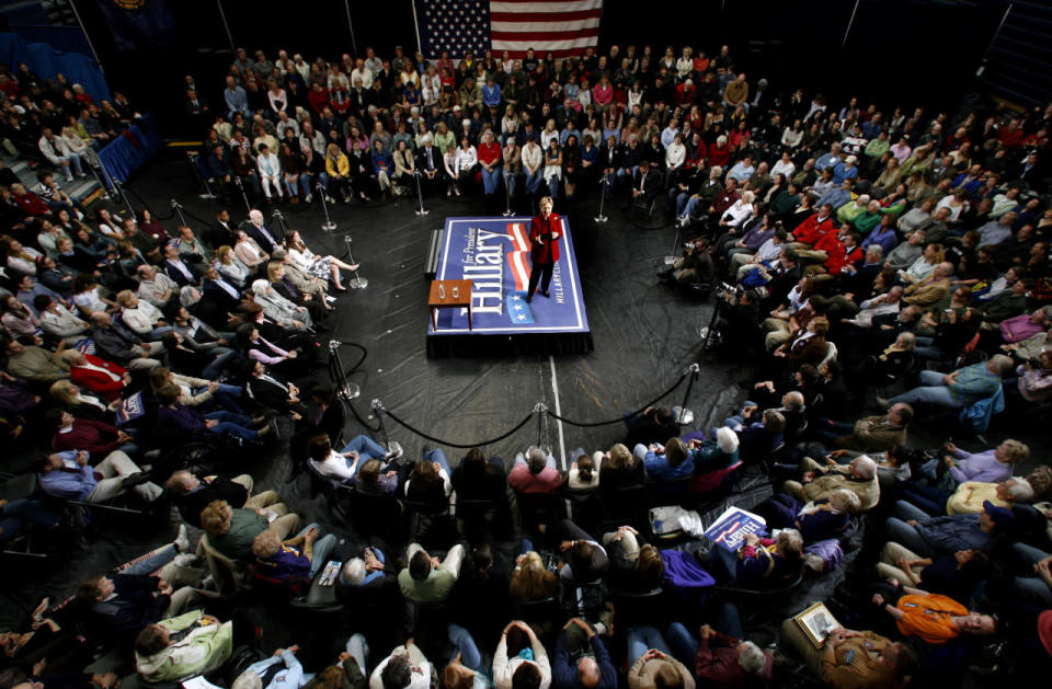 Sen. Hillary Clinton on the presidential campaign trail