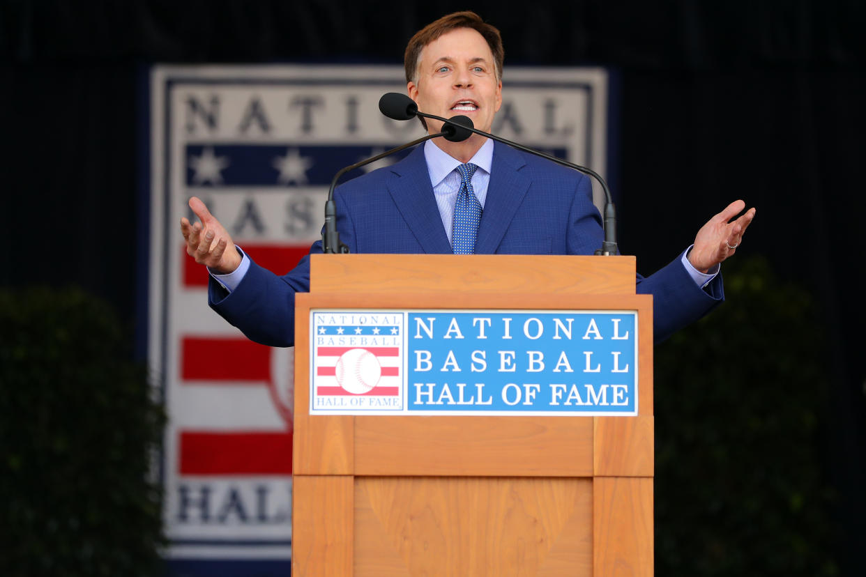 Bob Costas is reportedly in negotiations with NBC to leave the network, where he’s been since 1979. (Photo by Alex Trautwig/MLB Photos via Getty Images)