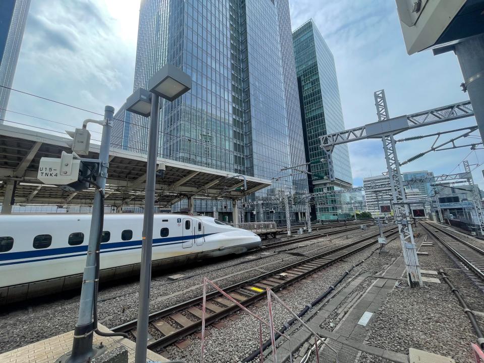 An image of the author's experience riding one of Japan's bullet trains.