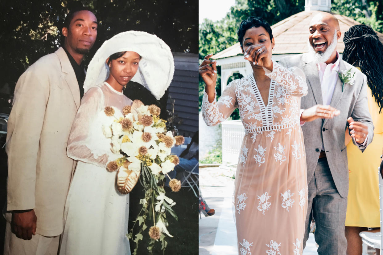 Two decades later, this couple looks better than ever. (Photo: Mecca Mayers/Catherine Rogers)