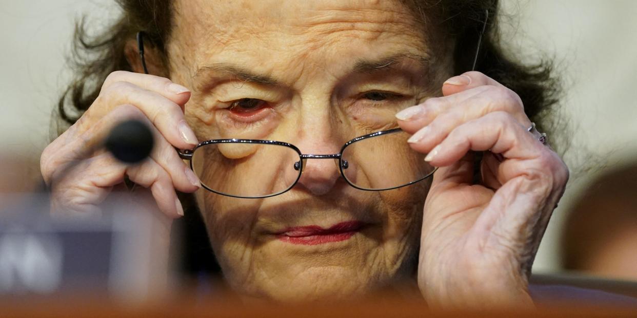 Sen. Dianne Feinstein at a hearing on Capitol Hill on May 11, 2023.